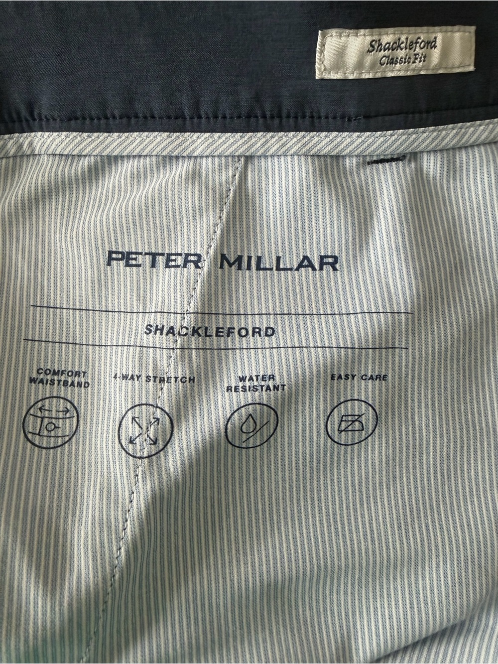 EUC Peter Millar Men's Classic Flat‎ Front Golf Shorts in Slate Blue, Size 40 - Picture 7 of 8
